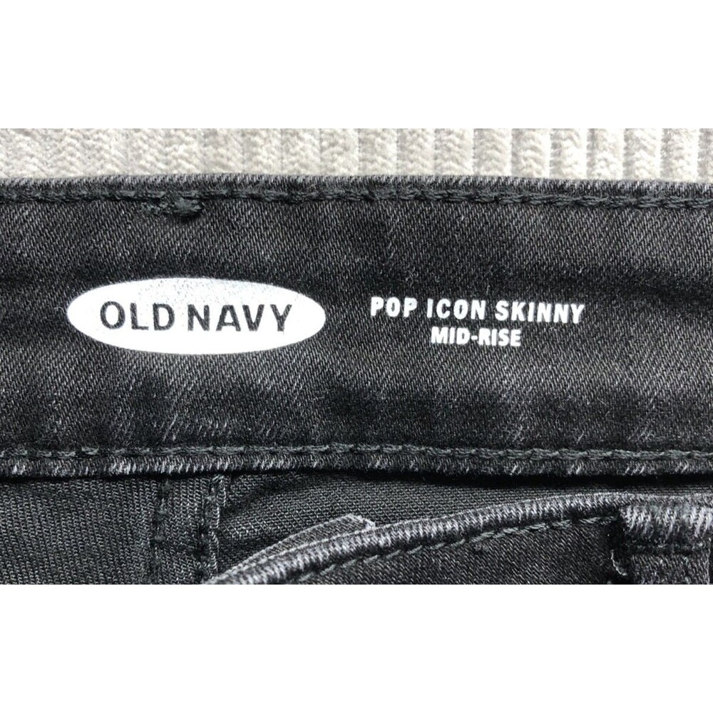 Old Navy Womens Pop Icon Skinny Jeans Size 2 Black Mid Rise NWT - Picture 5 of 16
